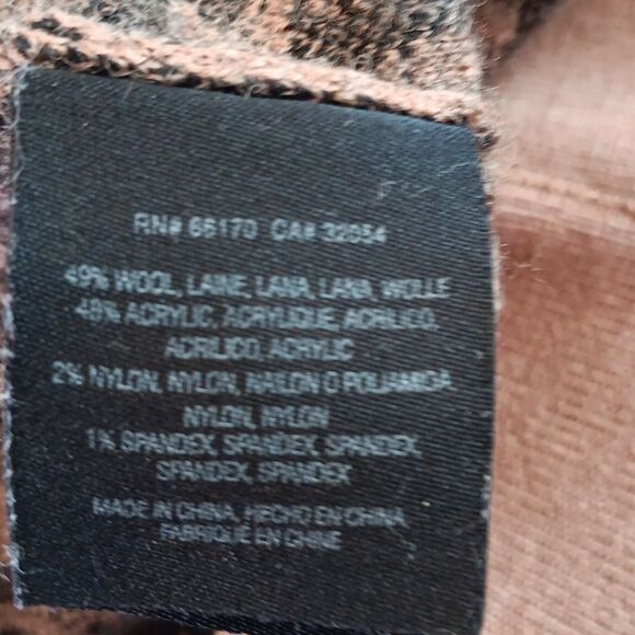 Moth by Anthropologie Animal Print Pants. Cozy, Wool Blend, MobWife - Picture 9 of 12